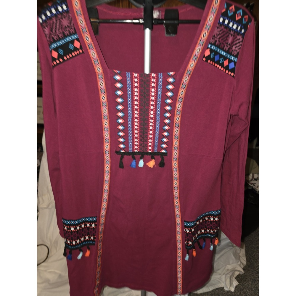 Coline Tunic Dress Size XL. Cottagecore, Lagonlook, Y2K, Party 23" PTP 35" Long‎
